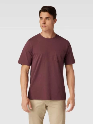 T-shirt z kieszenią na piersi model ‘SLUB YARN’ Colours & Sons