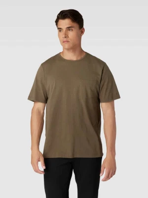 T-shirt z kieszenią na piersi model ‘SLUB YARN’ Colours & Sons