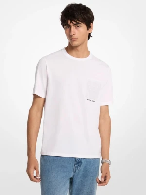T-shirt z kieszonką i charakterystycznym logo Michael Kors BIAŁY (Biały)
