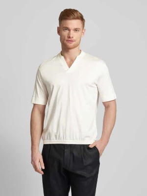 T-shirt z kołnierzem z lamówką Emporio Armani