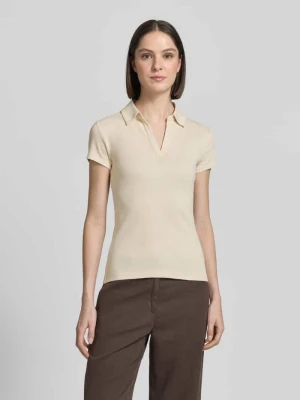 t-shirt z kołnierzykiem polo model 'Kleoh Polo' Someday Écru