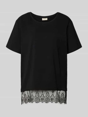 T-shirt z koronką model 'SURE' Freequent Czarny
