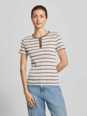 t-shirt z krótką listwą guzikową Jake*s Casual