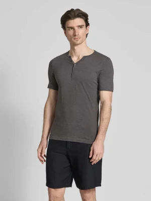 T-shirt z krótką listwą guzikową MCNEAL