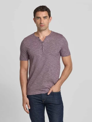 T-shirt z krótką listwą guzikową MCNEAL