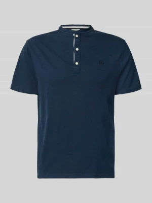 t-shirt z krótką listwą guzikową Superdry