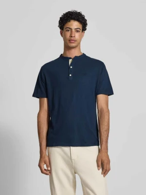 t-shirt z krótką listwą guzikową Superdry