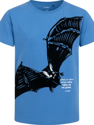 T-shirt z krótkim rękawem dla chłopca, z nietoperzem, niebieski 9-13 lat Endo