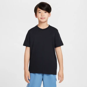 T-shirt z krótkim rękawem i półokrągłym dekoltem dla dużych dzieci Nike - Czerń