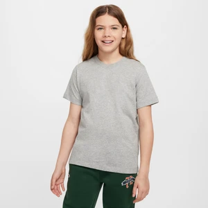 T-shirt z krótkim rękawem i półokrągłym dekoltem dla dużych dzieci Nike - Szary