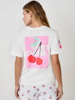 T-shirt z krótkim rękawem z bawełny  Etam