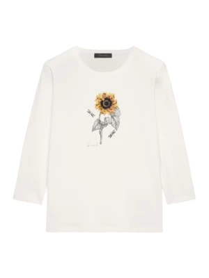 T-shirt z kwiatowym nadrukiem Elena Mirò