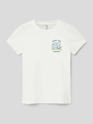 T-shirt z kwiatowym nadrukiem model ‘FLOWERS’ Only
