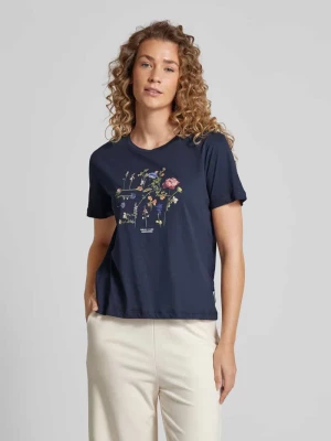 T-shirt z kwiatowym nadrukiem model ‘MAARLA’ ARMEDANGELS