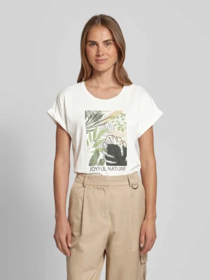 T-shirt z kwiatowym nadrukiem model ‘MARICA’ Soyaconcept
