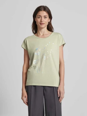 T-shirt z kwiatowym nadrukiem montego