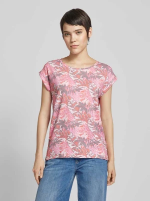 T-shirt z kwiatowym nadrukiem na całej powierzchni model ‘Galina’ Soyaconcept
