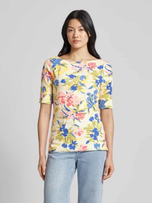 T-shirt z kwiatowym nadrukiem na całej powierzchni model ‘JUDY’ Lauren Ralph Lauren