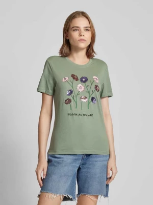 T-shirt z kwiatowym nadrukiem Only