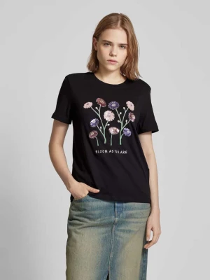 T-shirt z kwiatowym nadrukiem Only