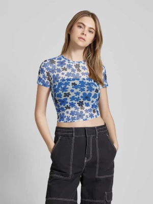 T-shirt z kwiatowym wzorem model ‘Dadini’ Hugo Blue