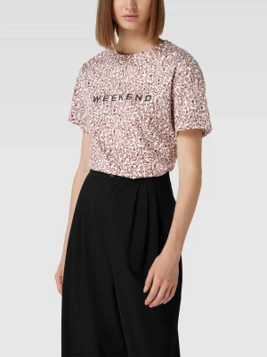 T-shirt z kwiatowym wzorem na całej powierzchni model ‘Fiorina’ Weekend Max Mara