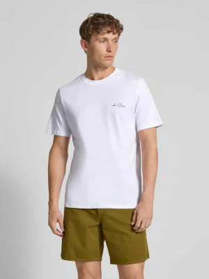 T-shirt z kwiatowymi haftami model ‘Wild Flower’ Les Deux