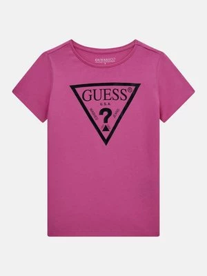 T-Shirt Z Laminowanym Trójkątnym Logo Guess Kids