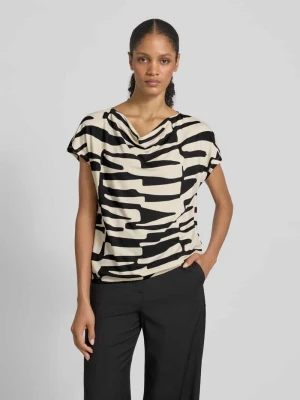 T-shirt z lejącym dekoltem model ‘Sapaya’ Opus