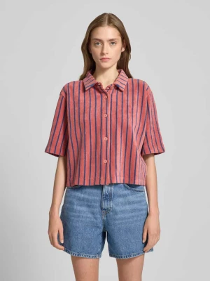 T-shirt z listwą guzikową na całej długości Marc O'Polo DENIM