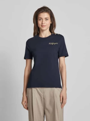 T-shirt z listwą guzikową Tommy Hilfiger