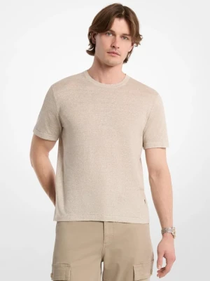 T-shirt z lnu i bawełny Michael Kors