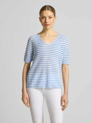 T-shirt z lnu z dekoltem w serek FYNCH-HATTON