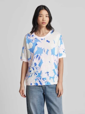 T-shirt z lnu z kwiatowym wzorem model ‘CANDICE’ BRAX