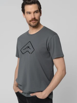 T-shirt z logo, Comfort Fit, T-CARB Volcano Grafitowy
