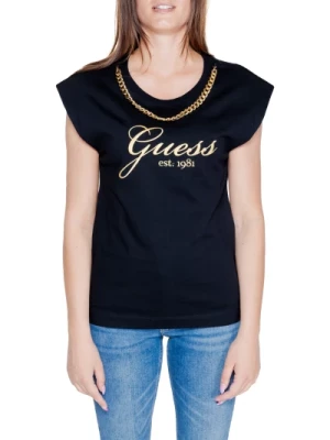 T-shirt z logo Crystal Kolekcja Jesień/Zima Guess