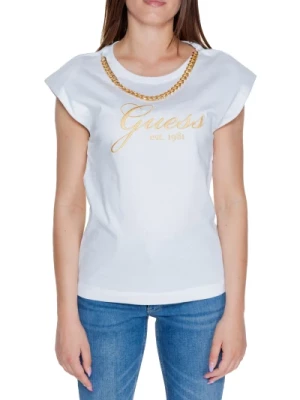 T-shirt z logo Crystal Kolekcja Jesień/Zima Guess