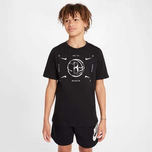 T-shirt z logo dla dużych dzieci (chłopców) Nike NBA Brooklyn Nets - Czerń