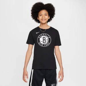 T-shirt z logo dla dużych dzieci (chłopców) Nike NBA Brooklyn Nets Essential - Czerń