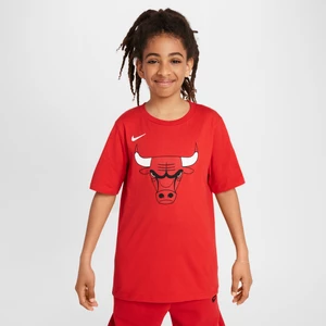 T-shirt z logo dla dużych dzieci (chłopców) Nike NBA Chicago Bulls Essential - Czerwony