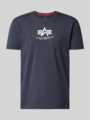 t-shirt z logo i okrągłym dekoltem alpha industries