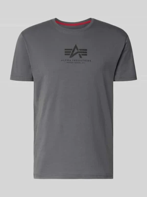 t-shirt z logo i okrągłym dekoltem alpha industries