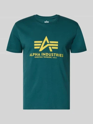 t-shirt z logo i okrągłym dekoltem alpha industries