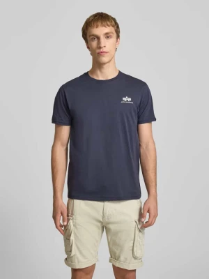 t-shirt z logo i okrągłym dekoltem alpha industries