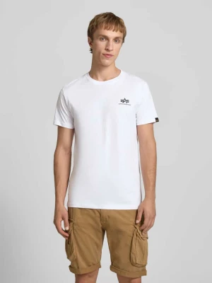 t-shirt z logo i okrągłym dekoltem alpha industries
