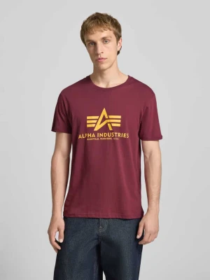 t-shirt z logo i okrągłym dekoltem alpha industries