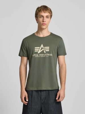 t-shirt z logo i okrągłym dekoltem alpha industries