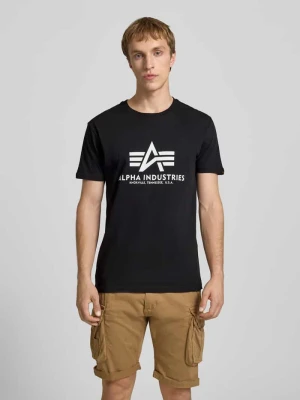 t-shirt z logo i okrągłym dekoltem alpha industries