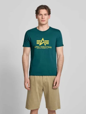 t-shirt z logo i okrągłym dekoltem alpha industries