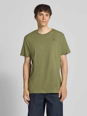 t-shirt z logo i okrągłym dekoltem G-Star Raw Oliwkowy melanż
